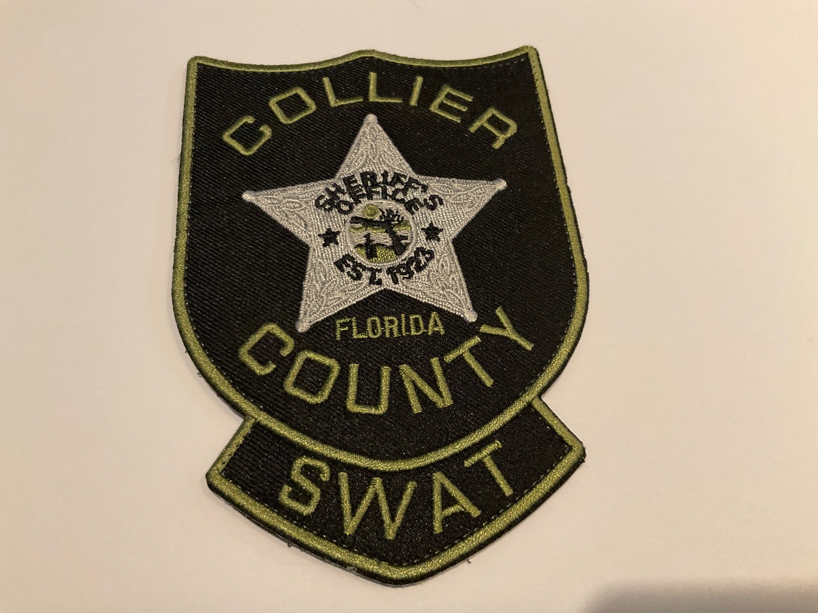 SWAT SRT  Rocker Subdued Collier County Sheriff Florida FL