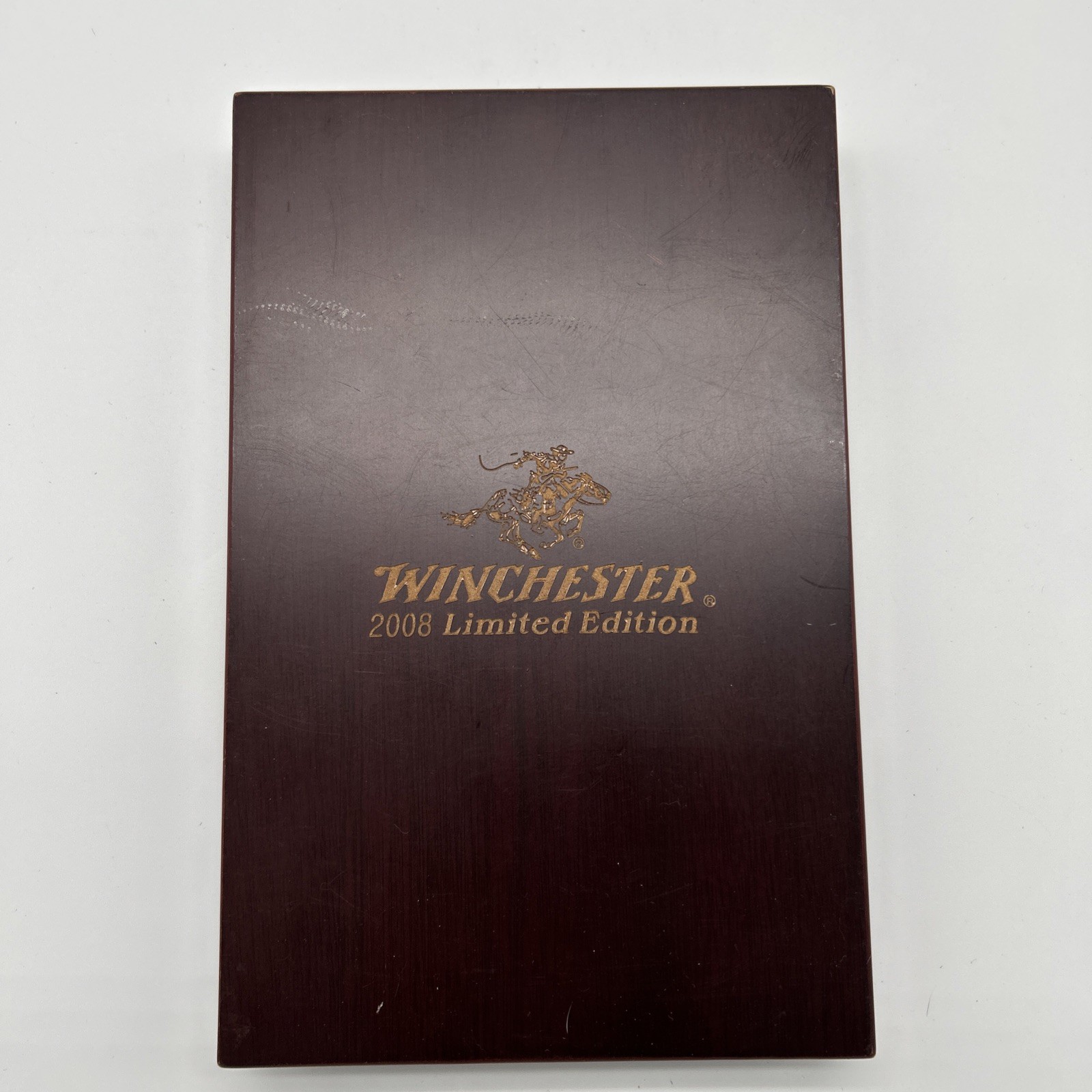 WINCHESTER 2008 LIMITED EDITION BURL WOOD KNIFE SET BOX ONLY