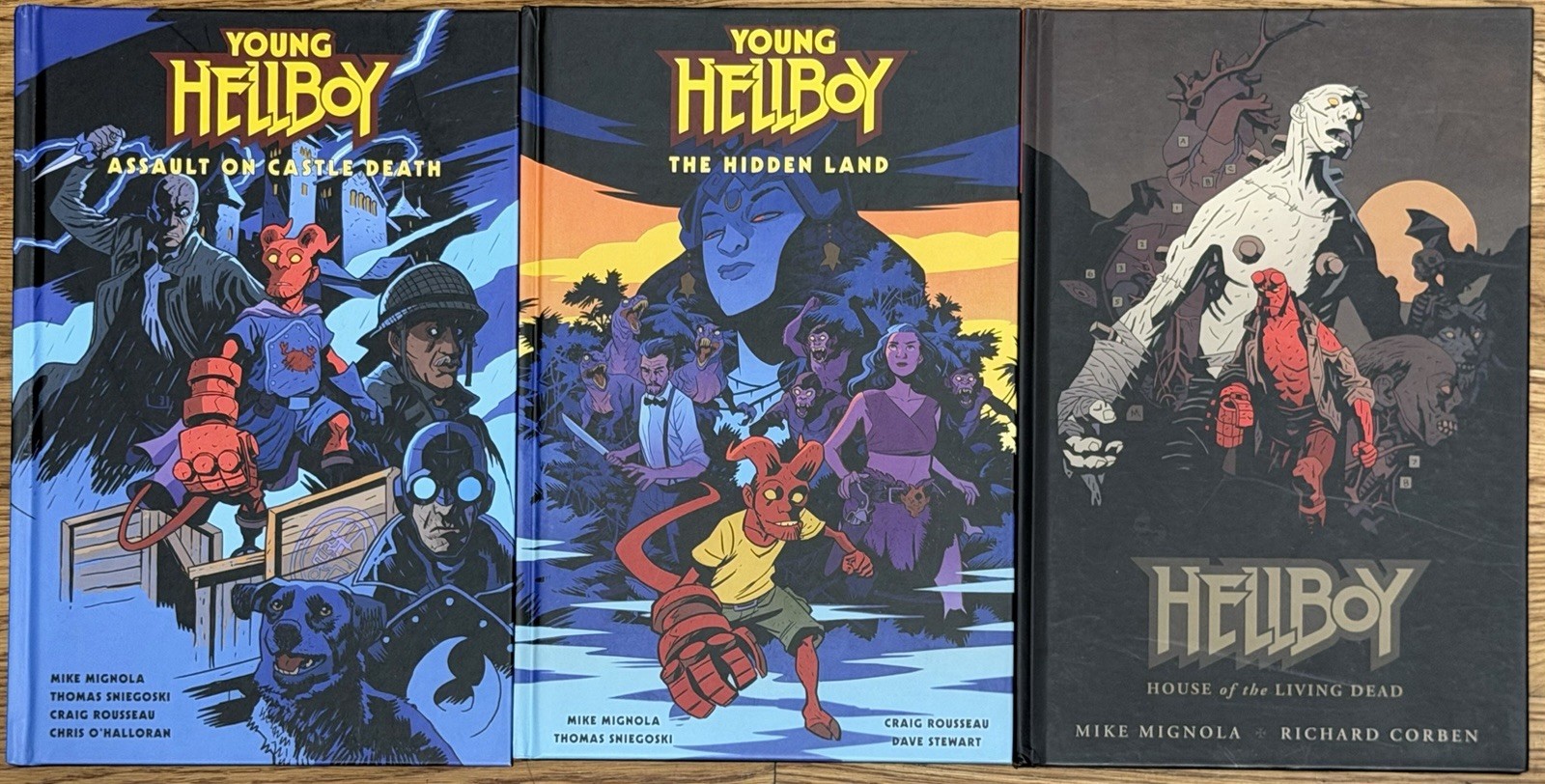 Hellboy Hardcover Lot of 3 Mignola Corben Young Hellboy Dark Horse 1st Ed