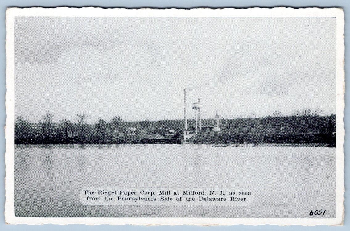 1950\'s RIEGEL PAPER CORP MILL MILFORD NJ DEXTER PRESS SILVERCRAFT POSTCARD