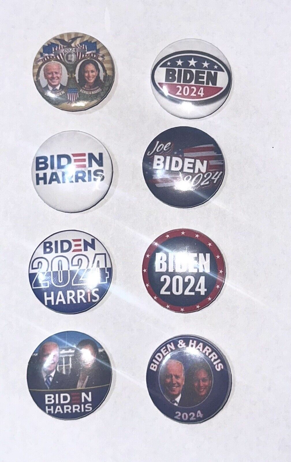 Biden Harris 2024 Campaign Pin Back Buttons 1.25” Elect Joe Biden