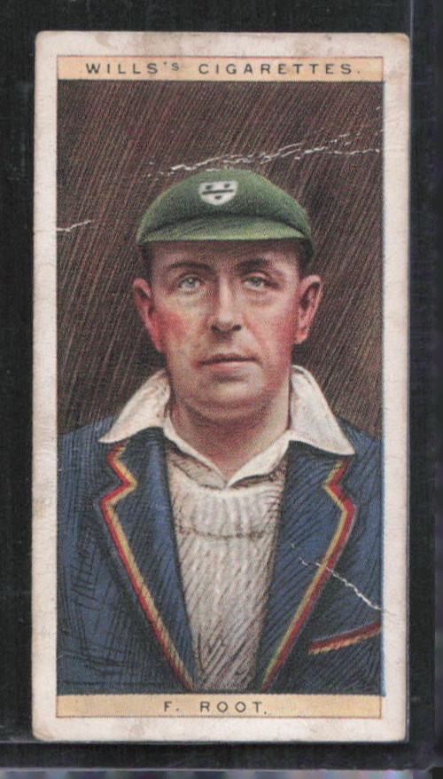 1928 W.D. & H.O. Wills Cricketers, 1928 #36 F. Root - Worcestershire