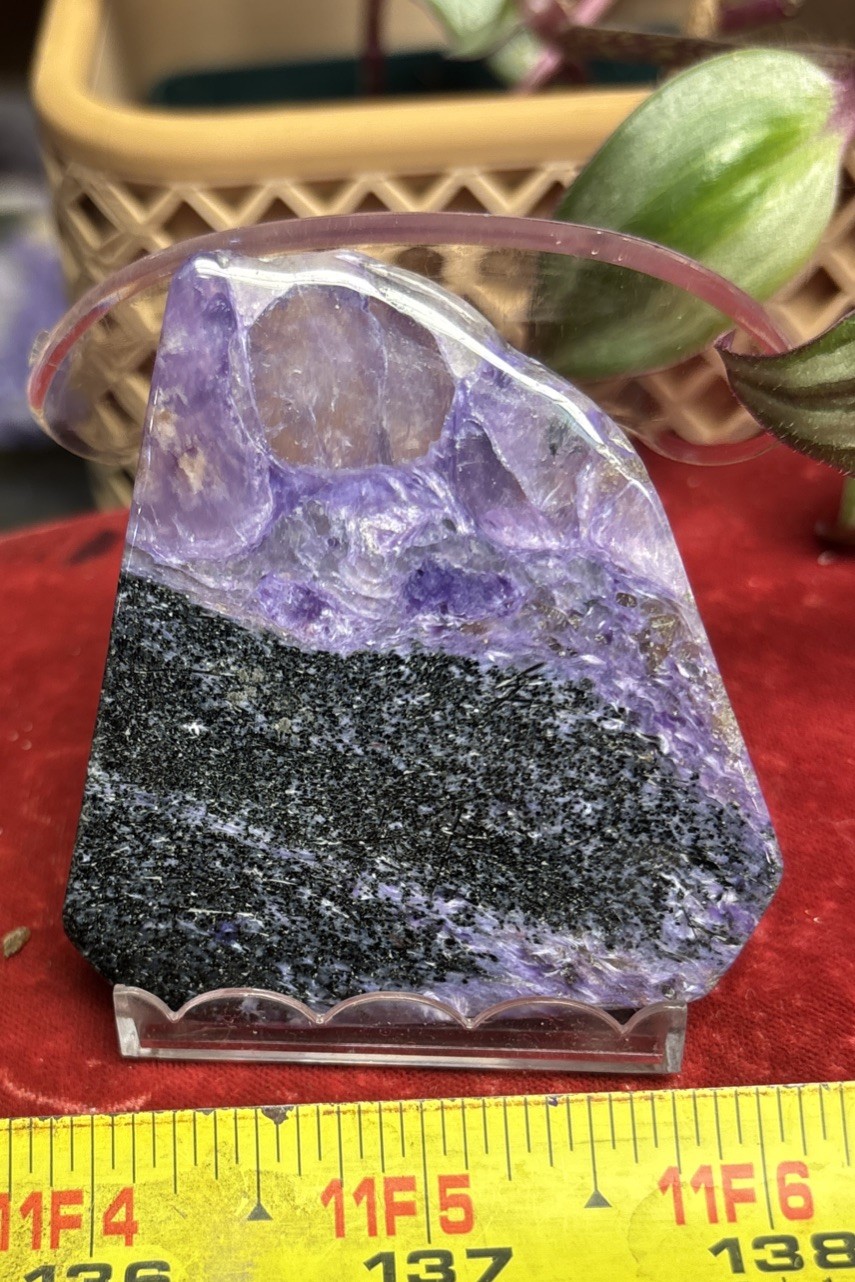 rle CHAROITE SLAB, RUSSIA, GREAT QUALITY 51.9 grams PURPLE 2” X 2” X .25”