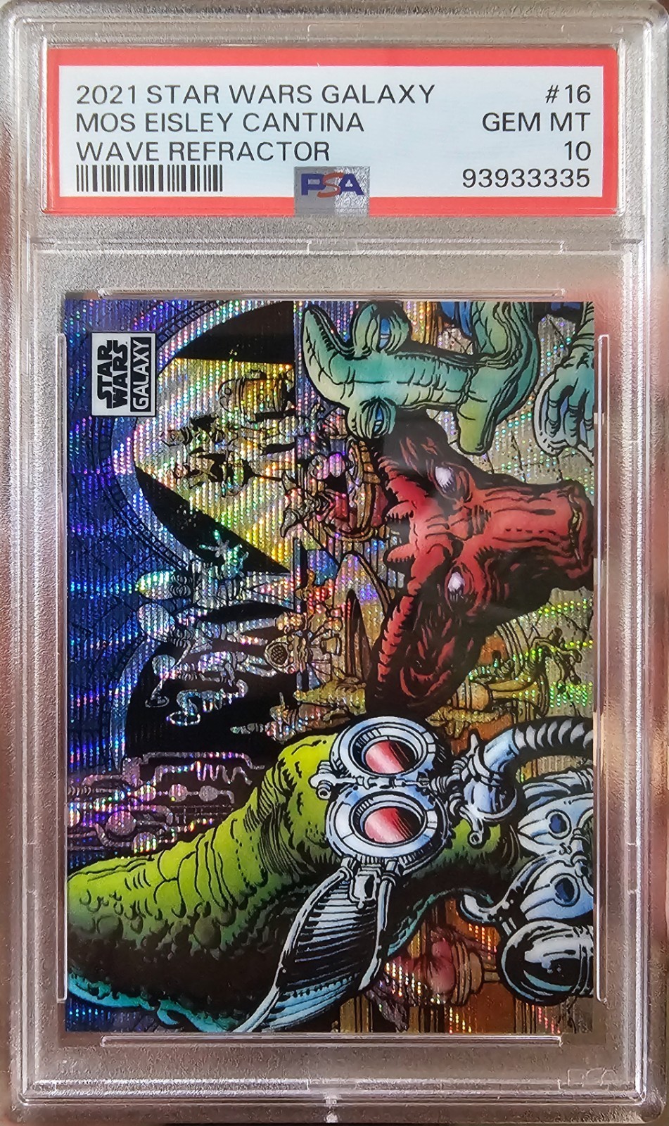 2021 Topps Chrome Star Wars Galaxy #16 Mos Eisley Cantina Wave Refractor /99