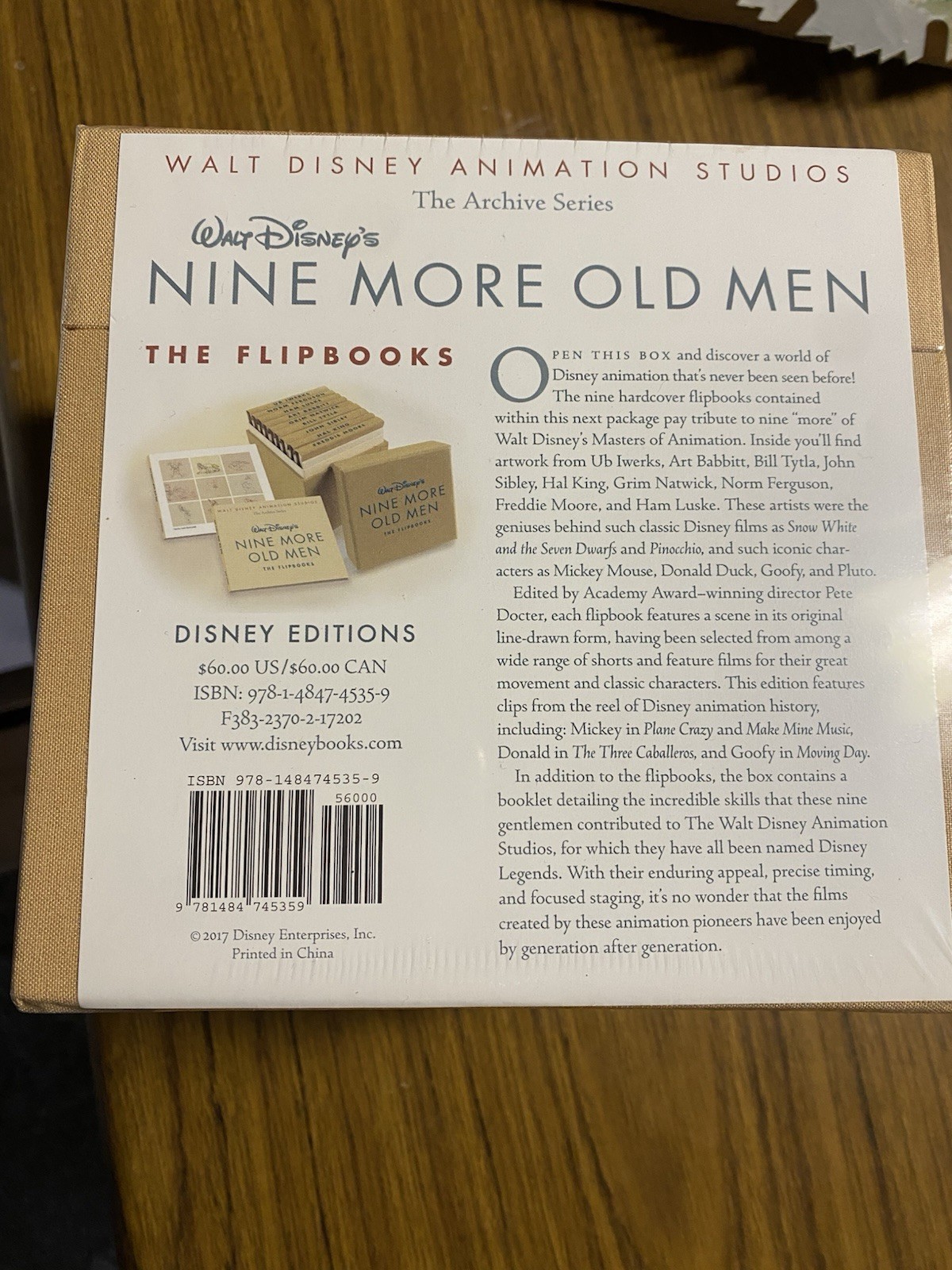 DEADSTOCK  Walt Disney Animation Studios Archive Series Flip books Nine Old Men