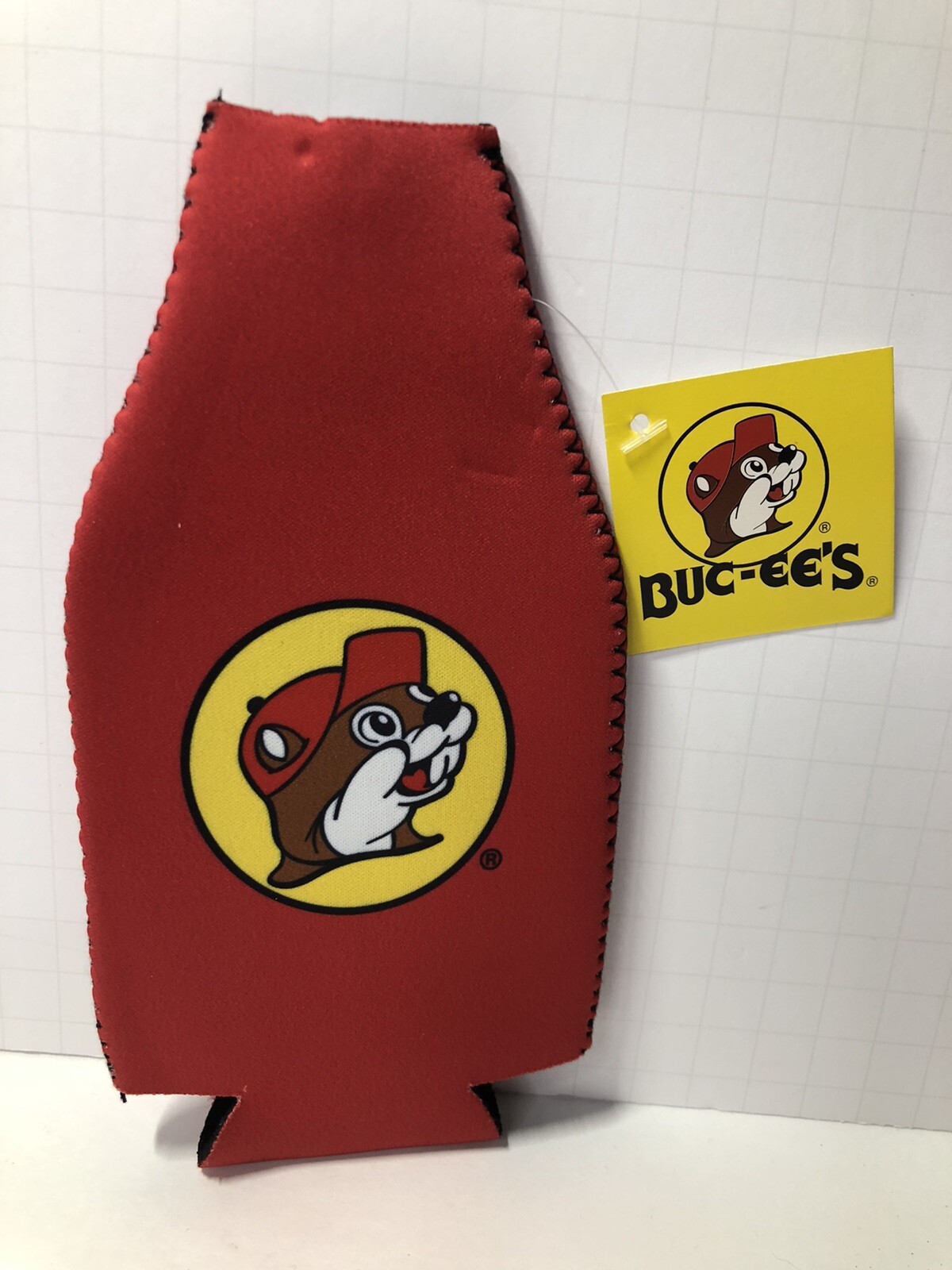 Buc-ee's Travel Center Red Bottle Insulator Cooler Sleeve- Bucky Beaver Logo New Buc-ee's Travel Center Red Bottle Insulator Cooler Sleeve- Bucky Beaver Logo New