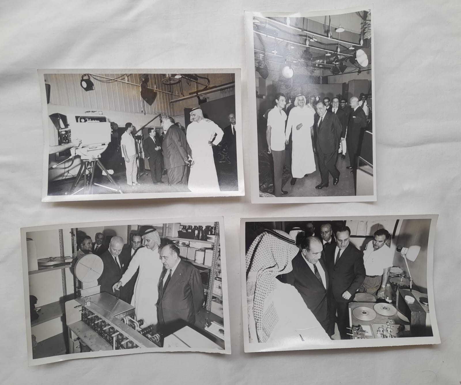 Saudi Arabia Ca. 1965 4 Original Photos, Jeddah TV Station Inauguration Royalty
