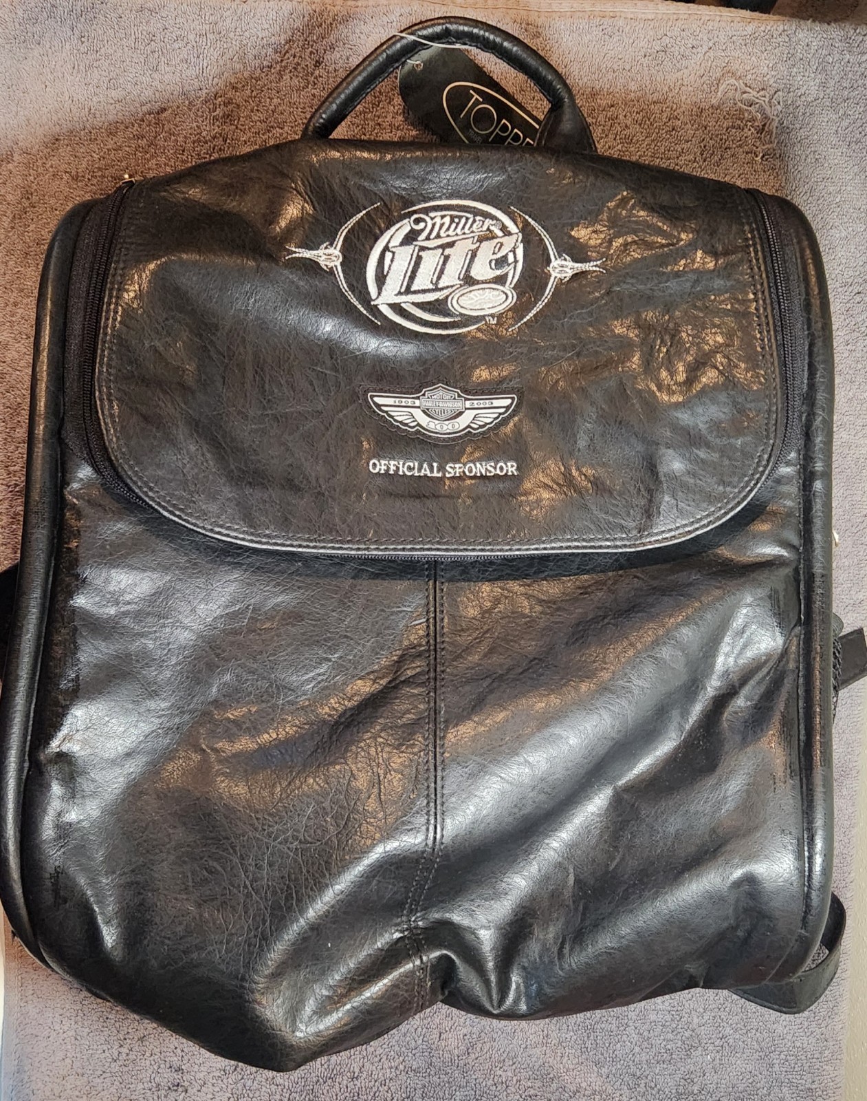 Harley Davidson 100th Anniversary Miller Lite Toppers Backpack