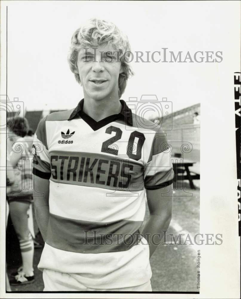 1982 Press Photo Thomas Rongen, Strikers soccer player - lra88962