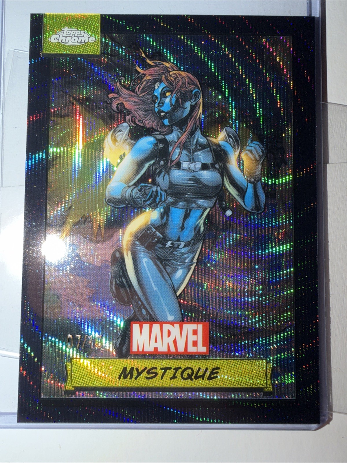 Mystique - 2024 Topps Chrome Marvel #117 Black Wave Refractor /10