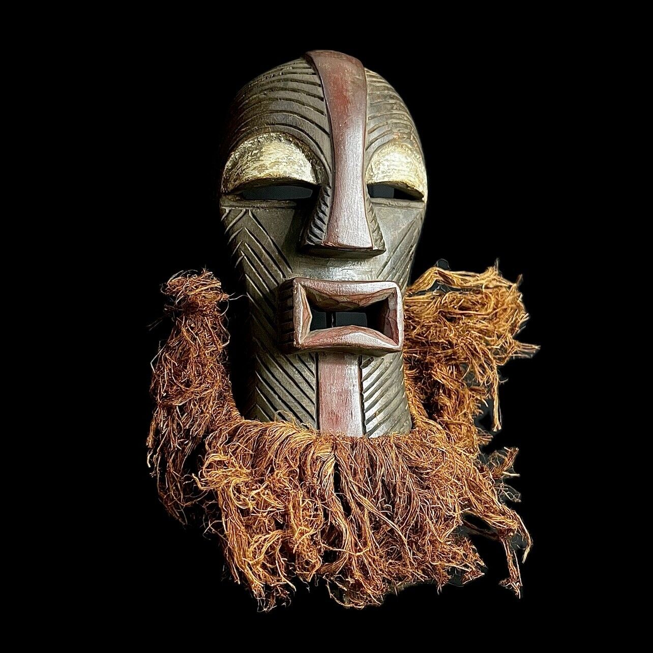 African Face Mask African Hand Carved Wall Hanging Songye Hand Carved-G1392