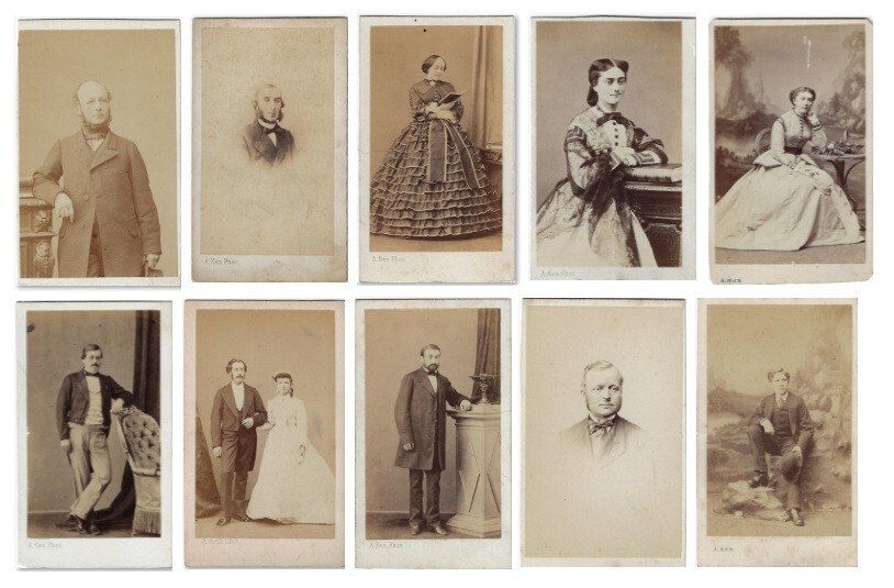 Paris 10 cdv c1860 Ken Alexandre (1831-1874) photographer Poland Warsaw h.