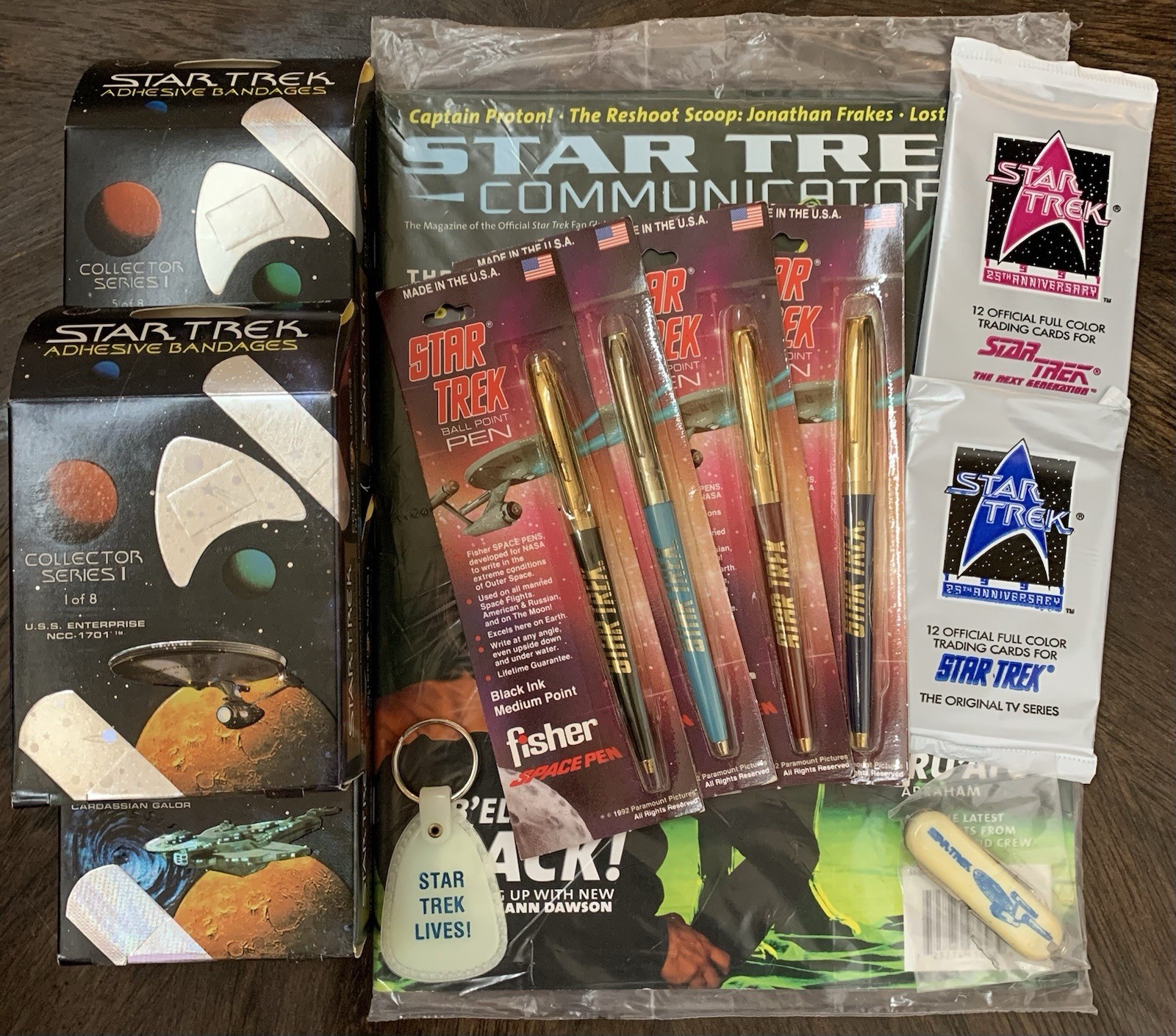 1990s Star Trek Fan Club Magazine Merch Fisher Space Pens Cards Etc. Unopened🖖
