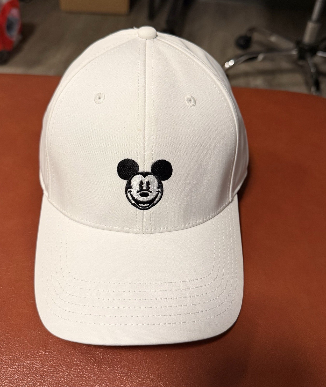 Disney Parks Classic Mickey Dri-Fit Club Baseball Hat White Exclusive - NEW