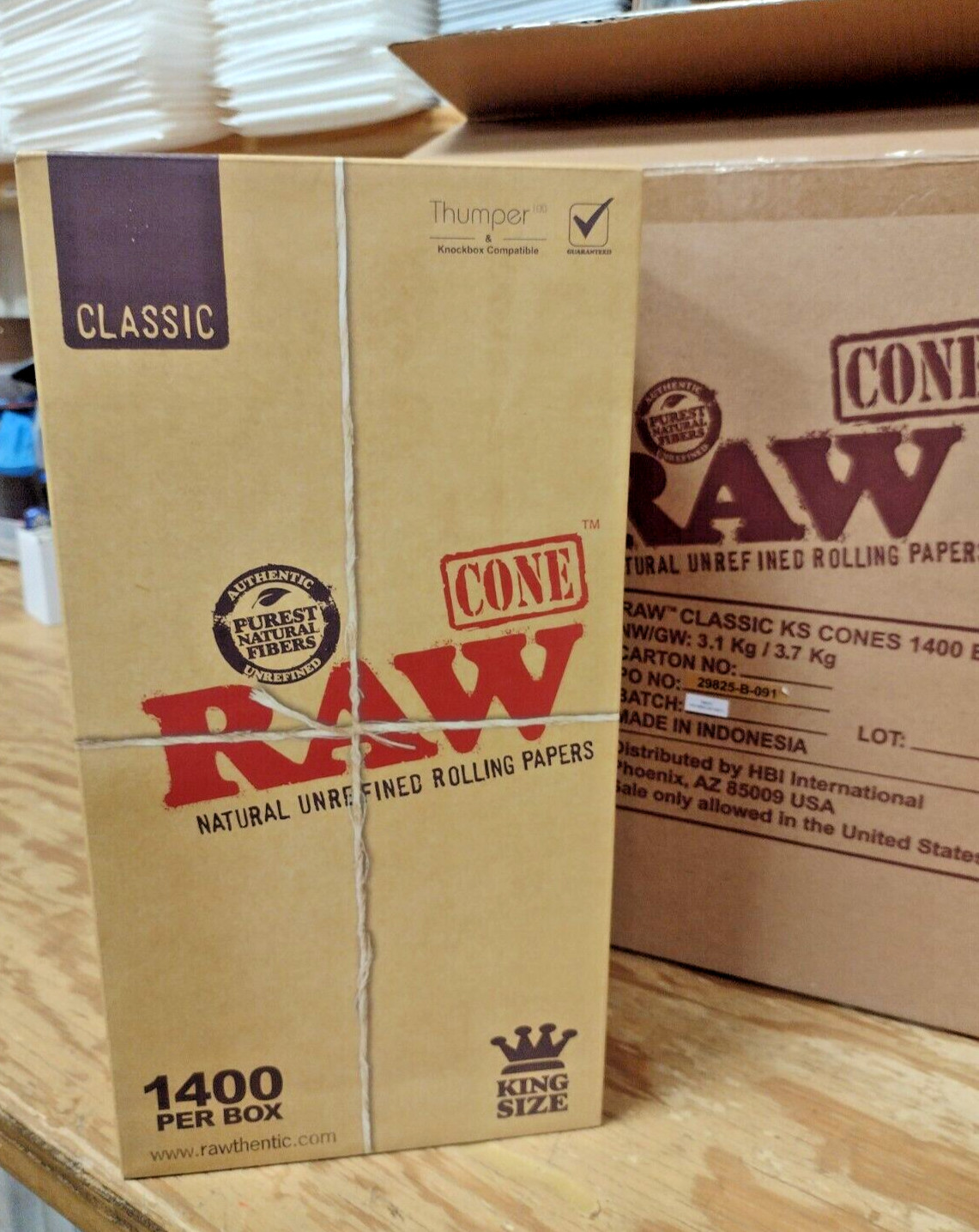 Raw Classic - King size Rolling paper Cones 1400 - BULK BUY Raw Classic - King size Rolling paper Cones 1400 - BULK BUY
