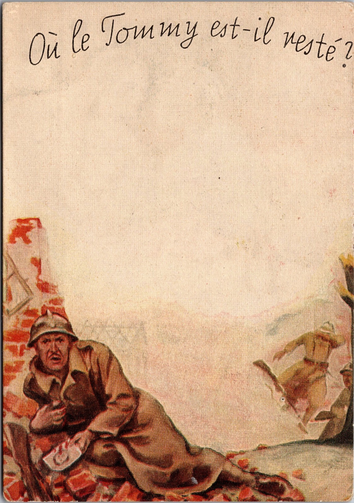 Mint Germany WW1 Battle of France Military German HTL Hold to Light Postcard