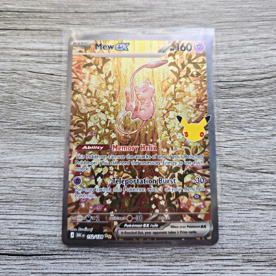 Pokémon 30th Celebration . Mew ex . 152/128 . Special Illustration Rare