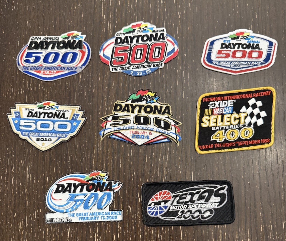 Lot of 8 Vintage NASCAR  Daytona Race Patches 90’s & Y2K Great For Jacket Hats