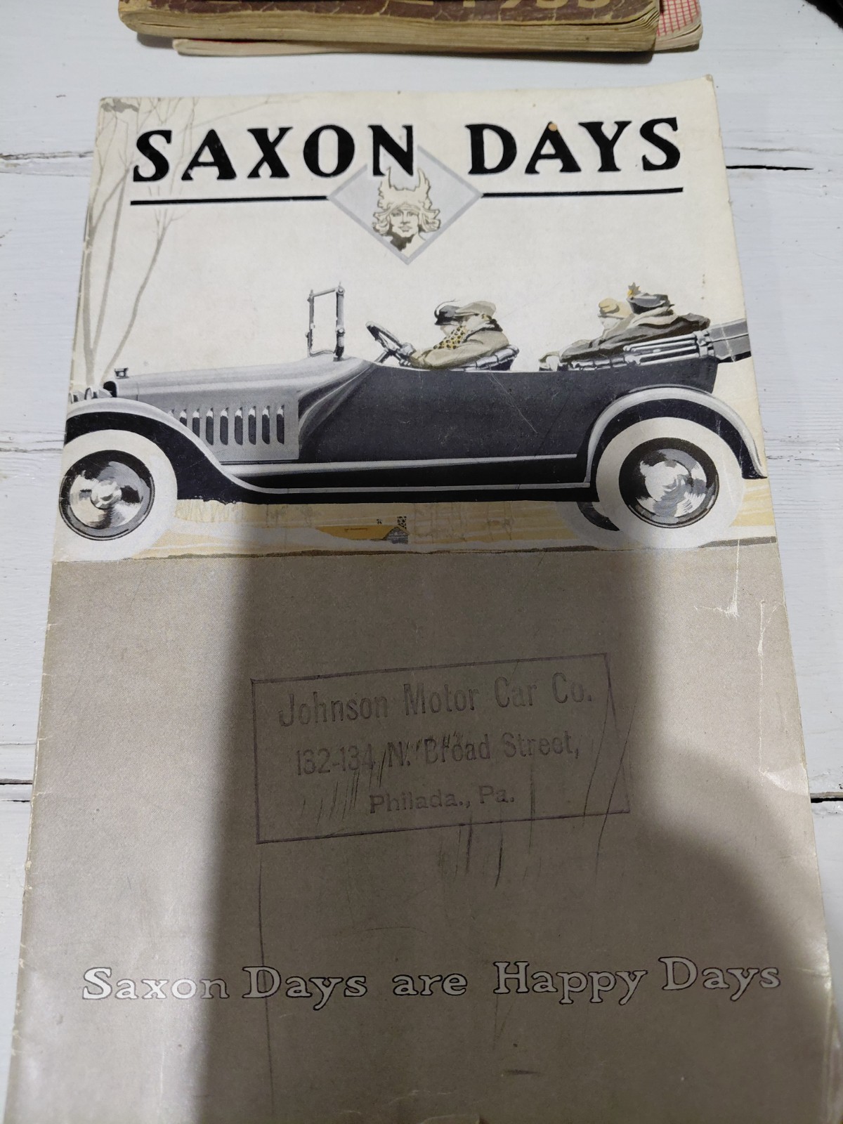 Vintage 1914 1915 saxon motor car sales brochure pamphlet Philadelph pa dealer