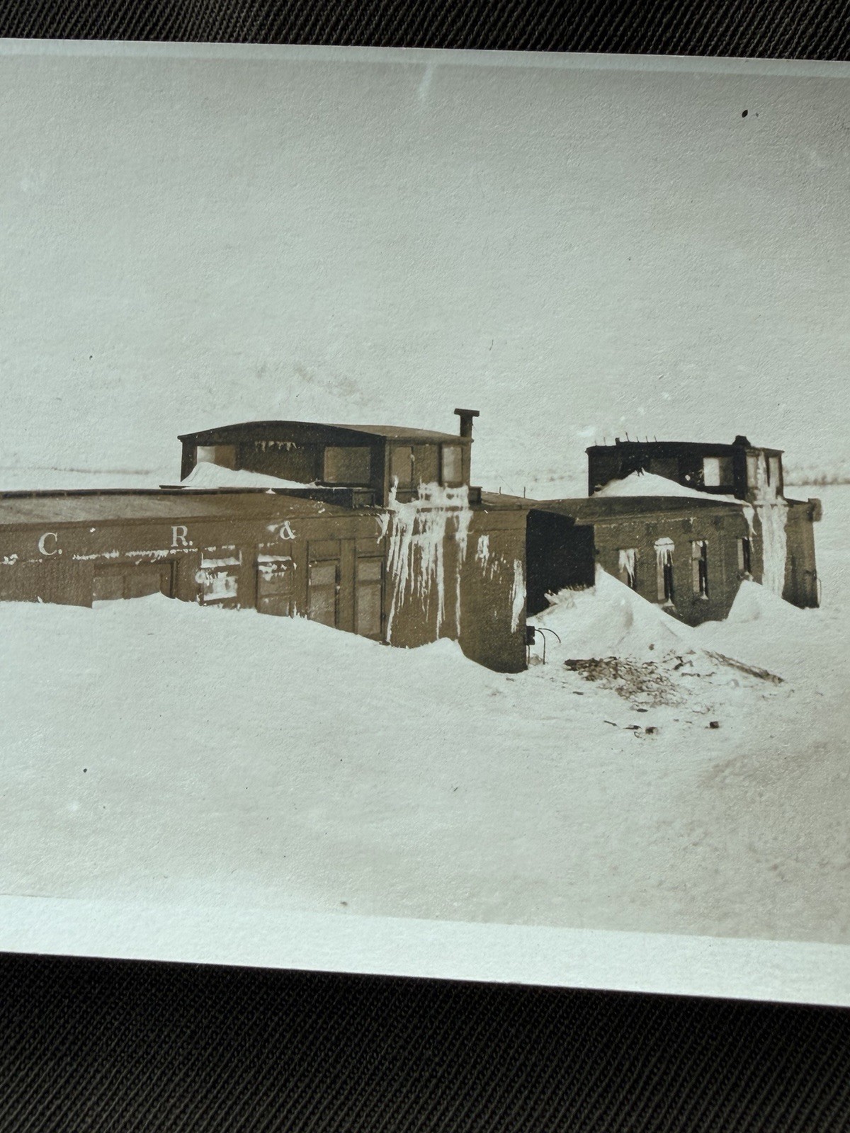 1907-14 Oregon Railroad & Navigation OR&N? Buried Deep Snow Train RPPC