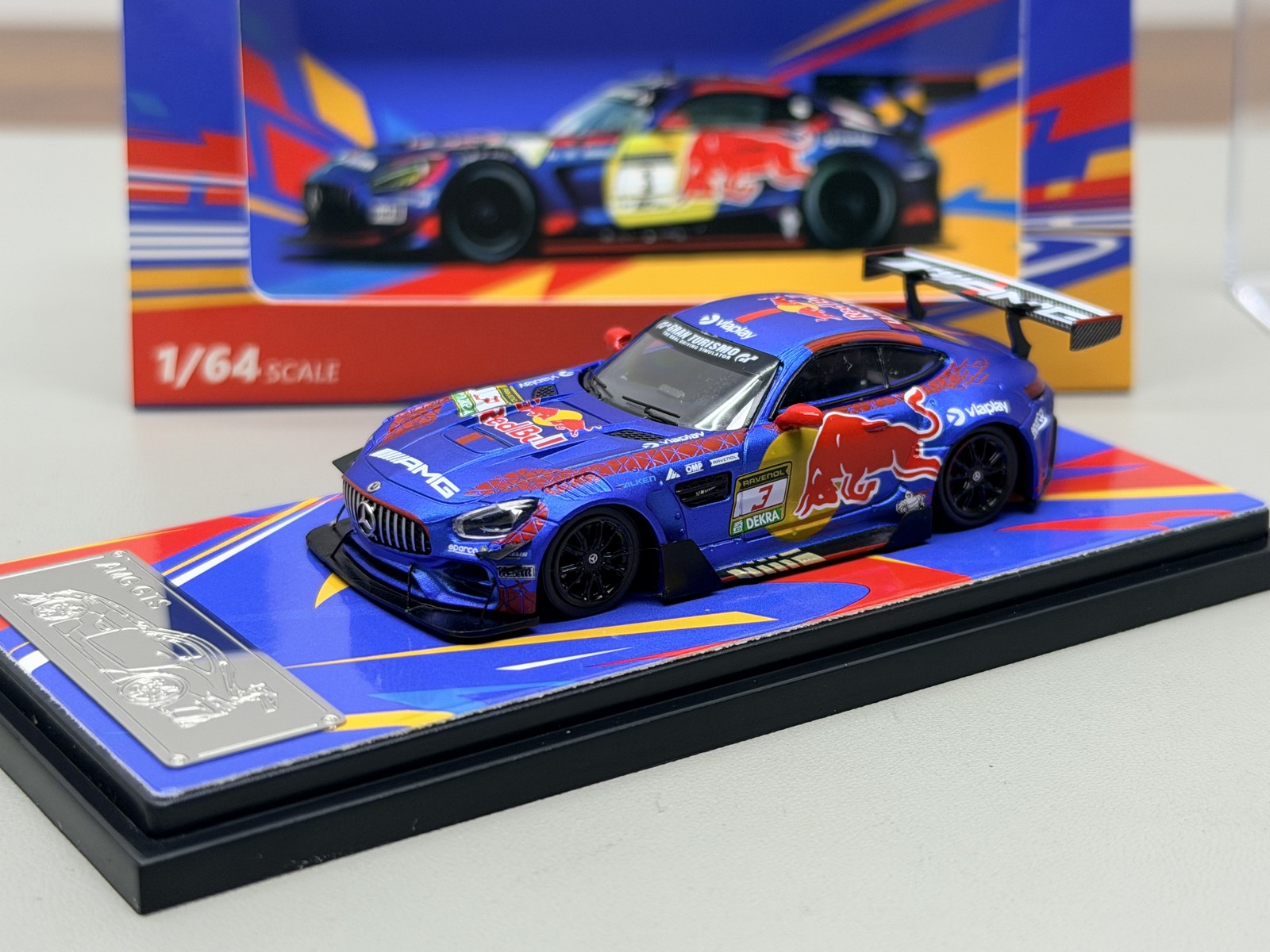 1:64 Alloy AMG GT S Red Bull Racing Livery Diecast Model Static Display Gift