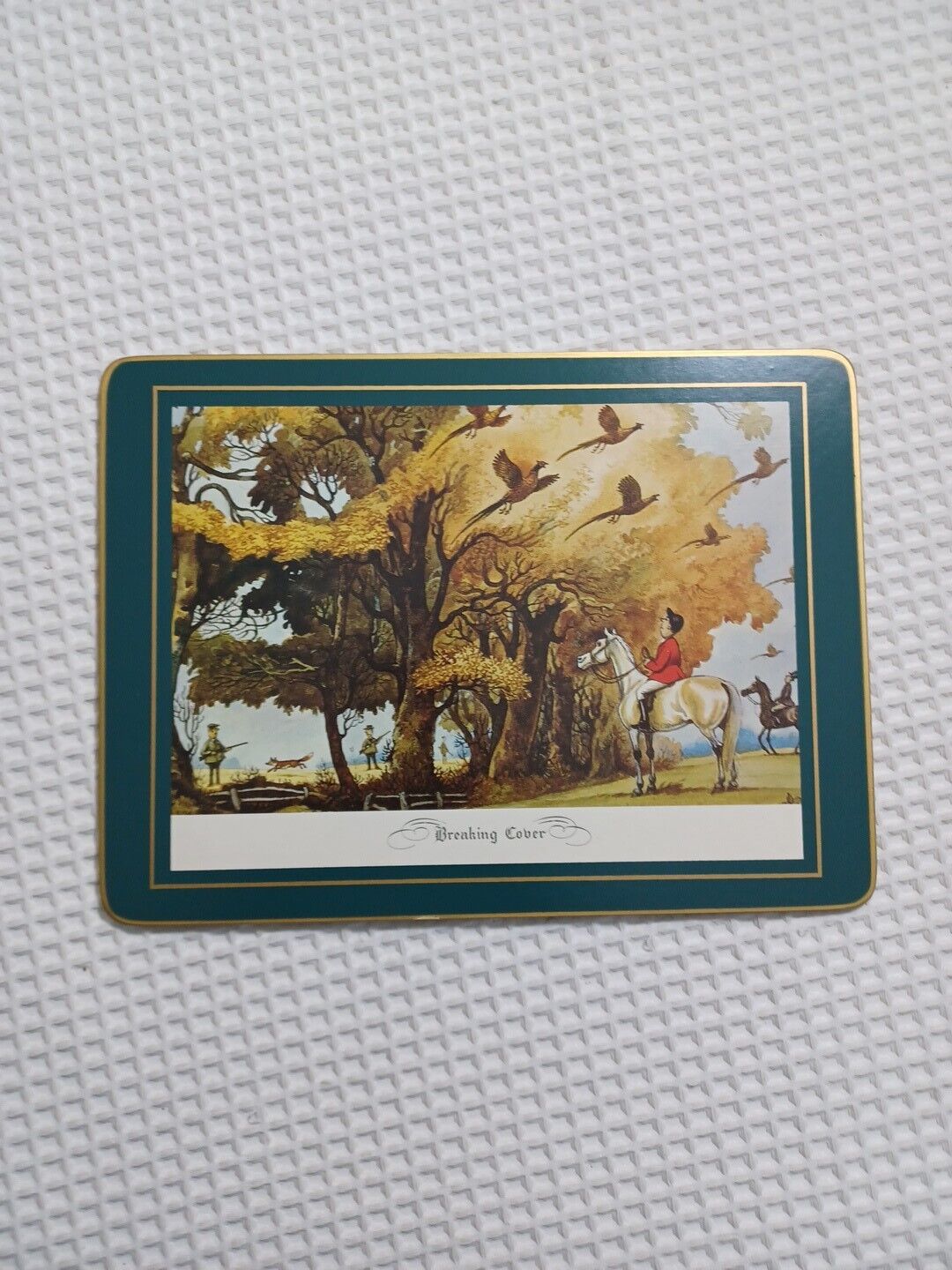 8 Clover Leaf Table Mats With box Norman Thelwell Hunting Scenes Humorous