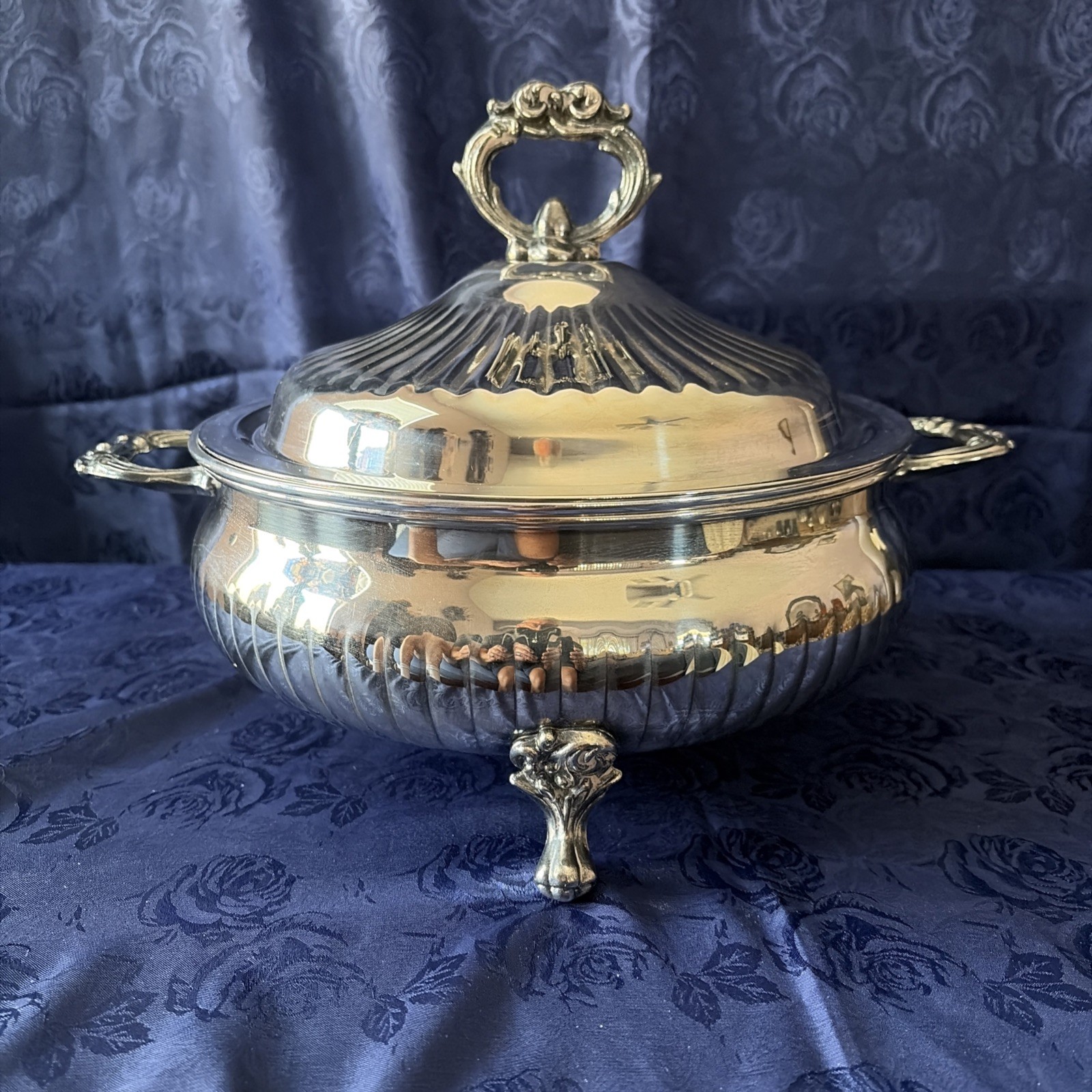 VTG Leonard Footed Silver Plated Casserole Dish