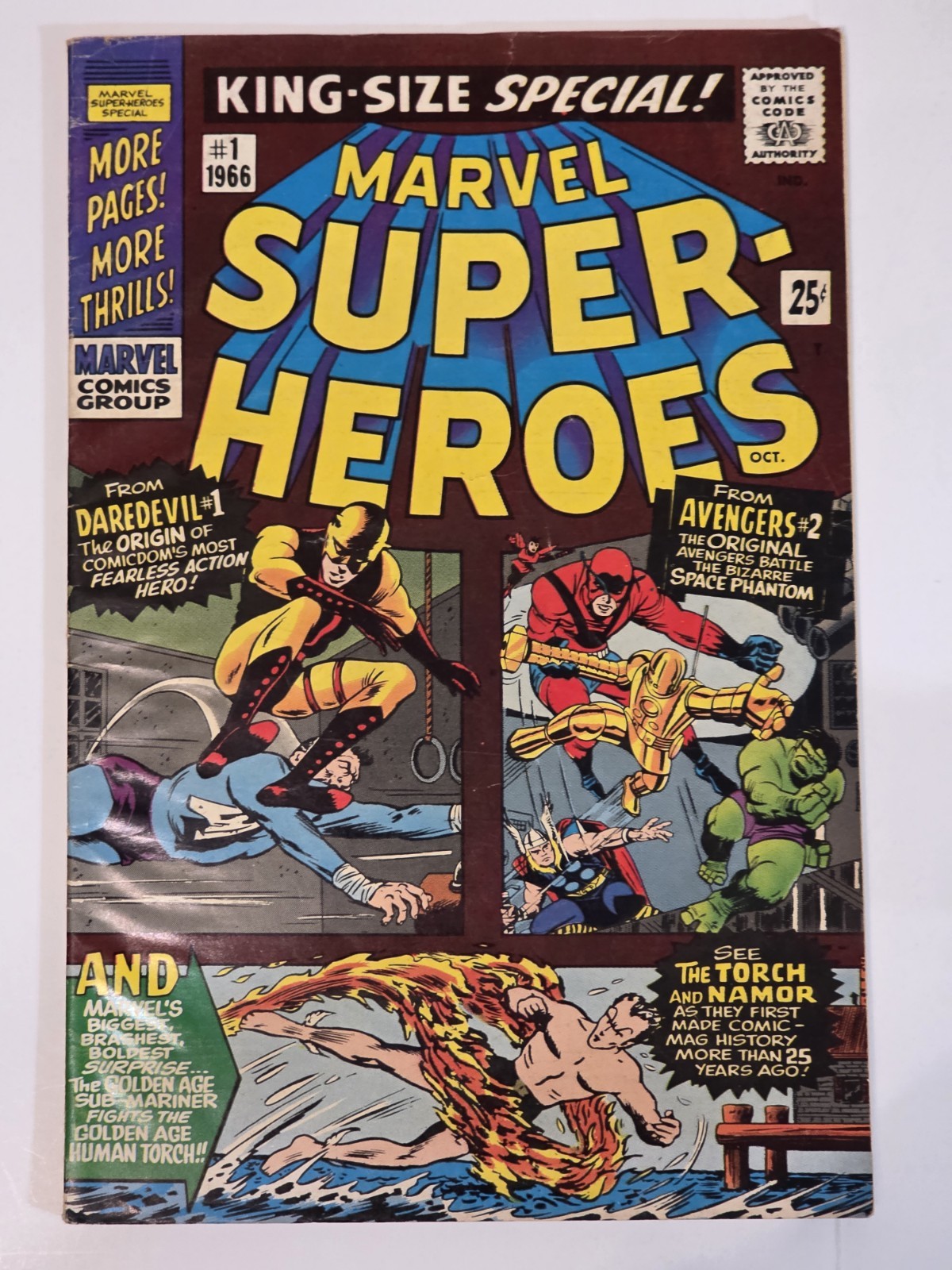 Marvel Super-Heroes Silver Age #1 FN From Daredevil #1, Ave #2 1966 Bill Everett