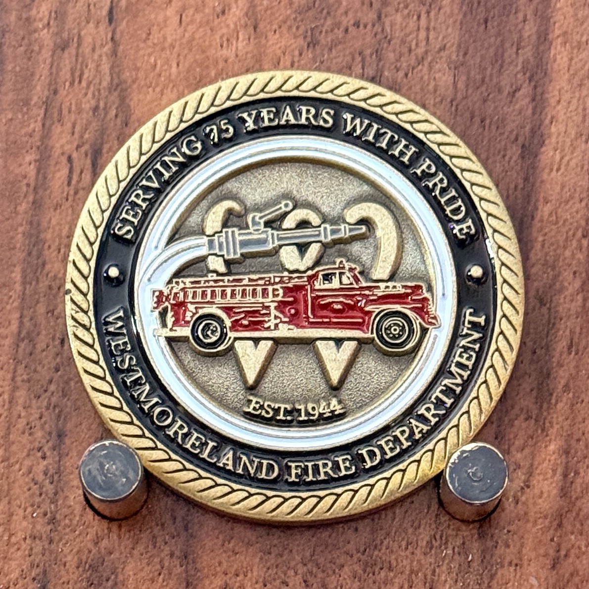 Westmoreland Fire Department 75th Anniversary Challenge Coin  W#14