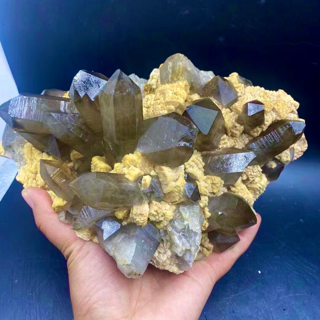 5.68LB Natural Vivianite ludlamite Quartz Crystal Mineral Samples /Brazil