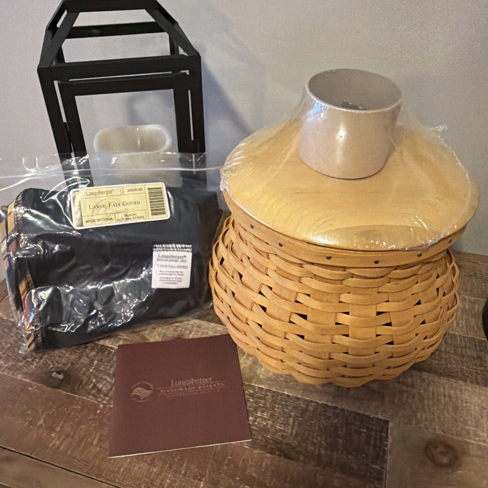 Longaberger 2007 Large Fall Gourd Basket Set New No Box
