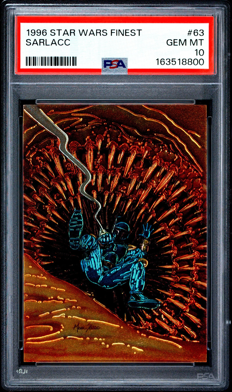 1996 Star Wars Finest Sarlacc Boba Fett #63 PSA 10 1996 Star Wars Finest Sarlacc Boba Fett #63 PSA 10