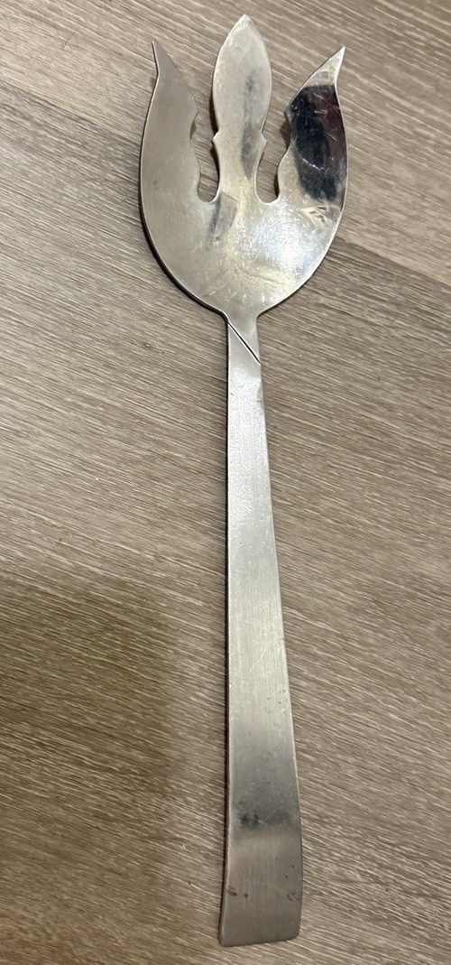 MCM NASCO Japan Large Serving Fork and Spoon Salad Set Stainless Steel