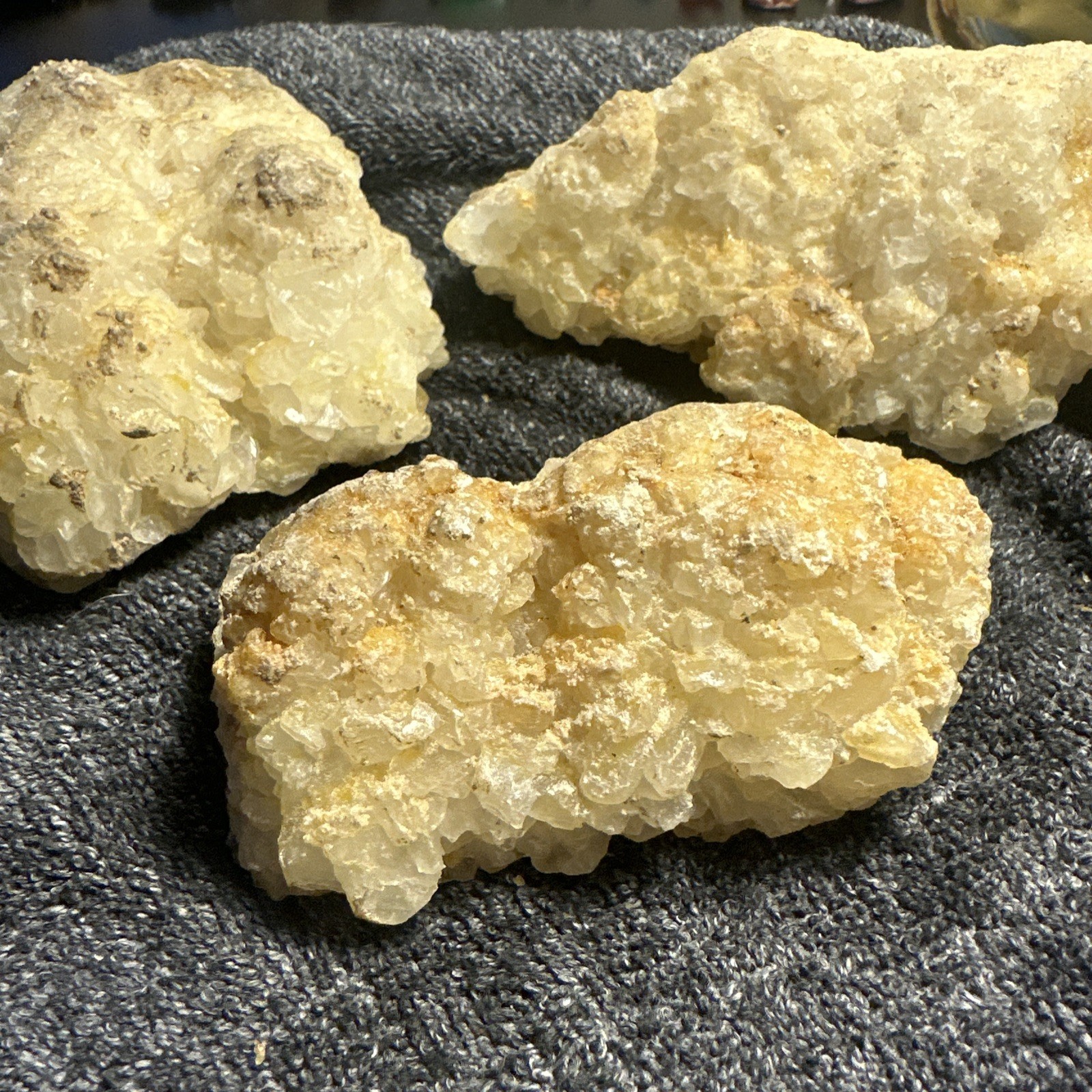 RARE Terminated Calcite Mineral Specimens Lot of 3 - Unknown Location - ≈ 1.5lbs