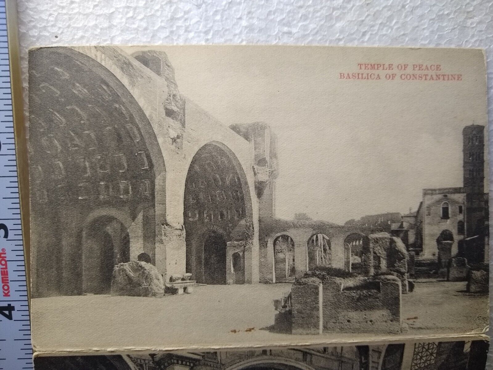 Postcard Temple of Peace Basilica of Constantine Rome Italy