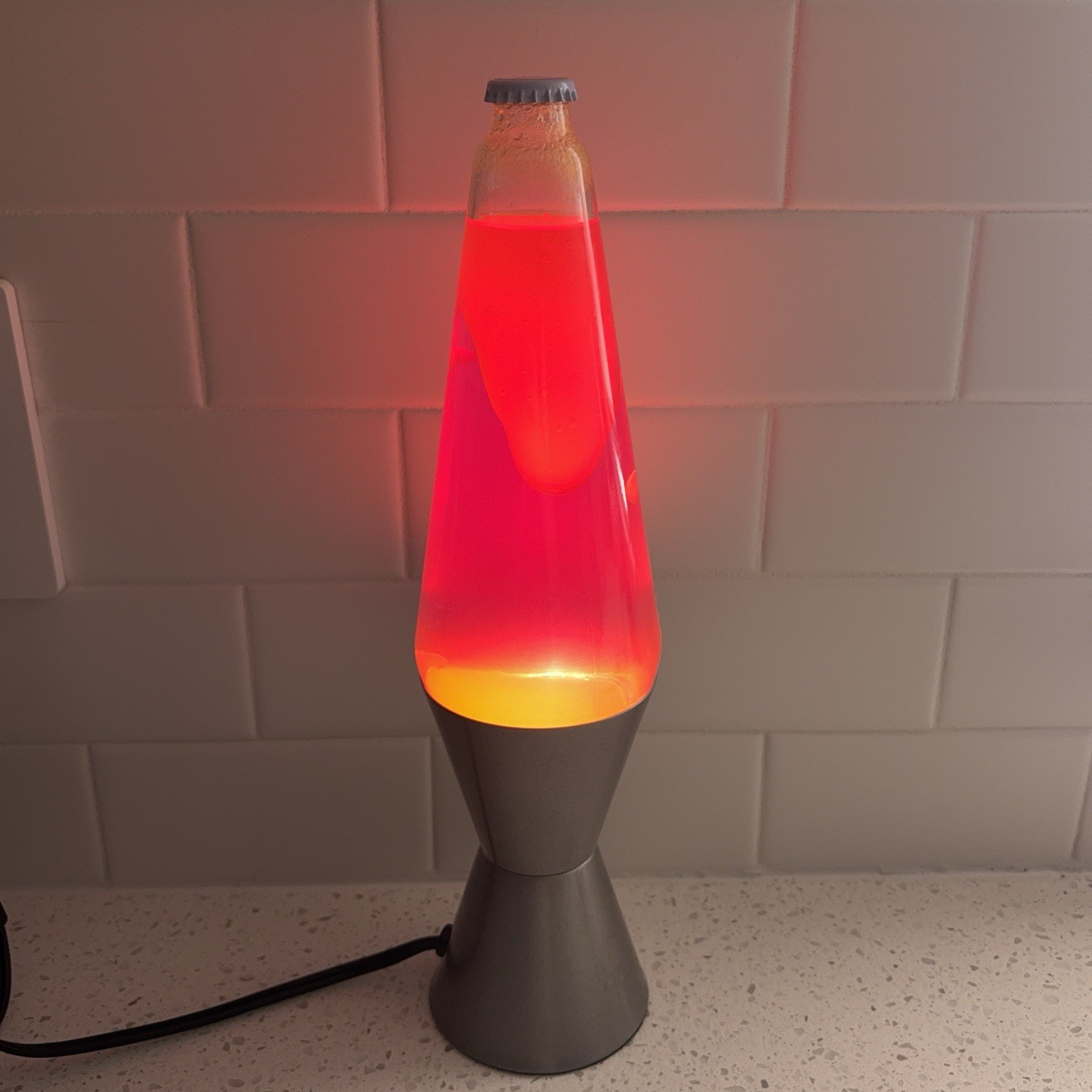 Vintage Schylling Lava Lamp Red Orange Psychedelic Hippie Retro Mood Light