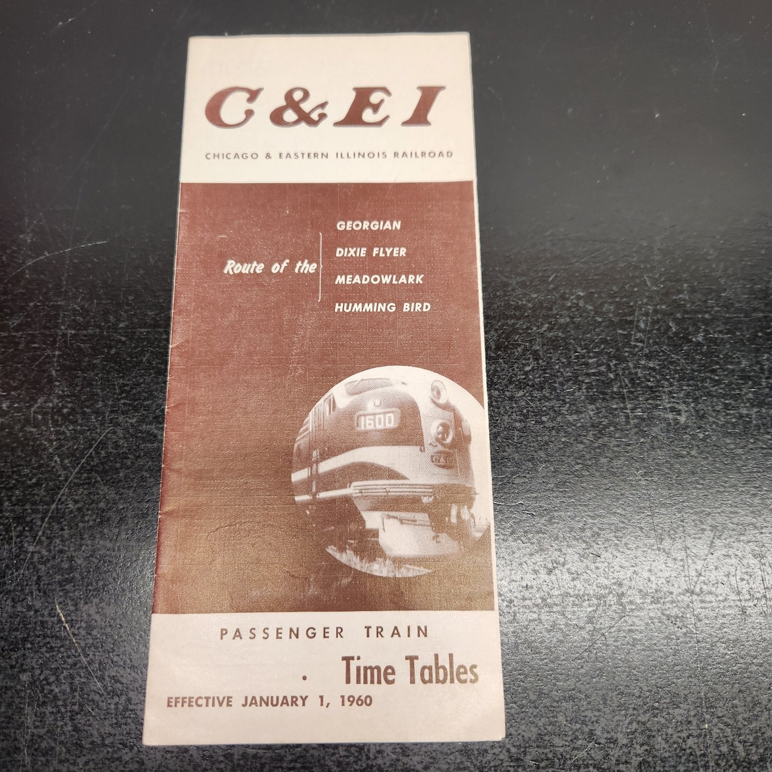1960 C&ei Chicago & Eastern Illinois Railroad Passenger Train Time Tables