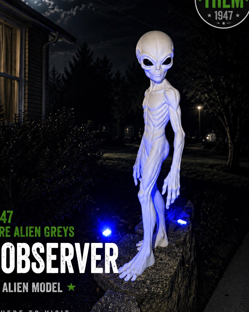 THEM 1947 The Observer 3 Foot Alien Model - Science Fiction & Horror