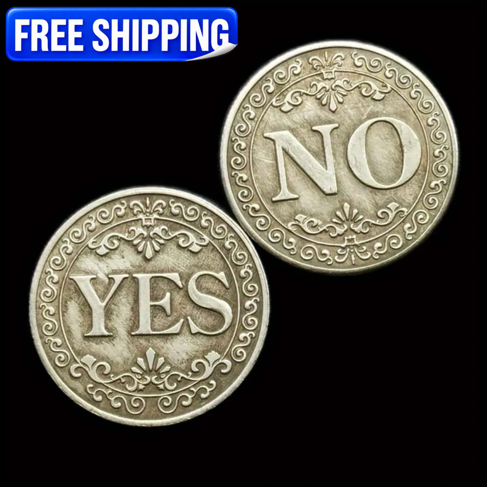 Yes No Decision Coin Lucky Challenge Coin Double Sided Choice Maker Souvenir US
