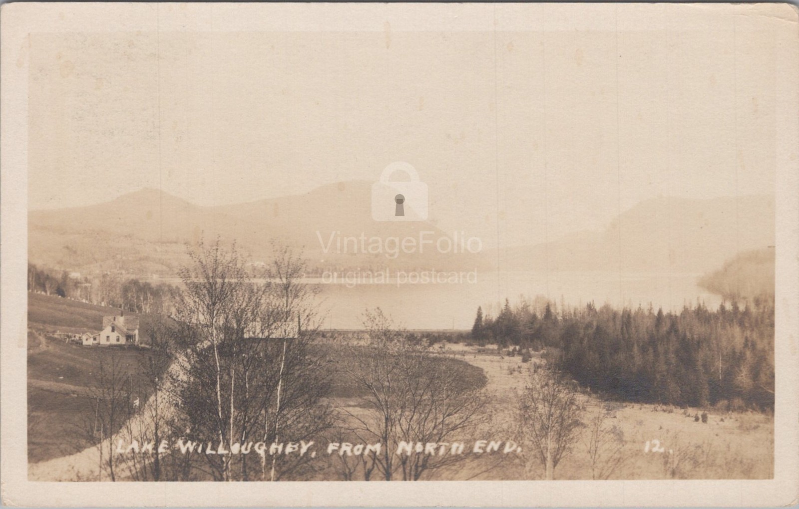 Lake Willoughby From North End Morgan Vermont VT Mountain RPPC 1922 Postcard