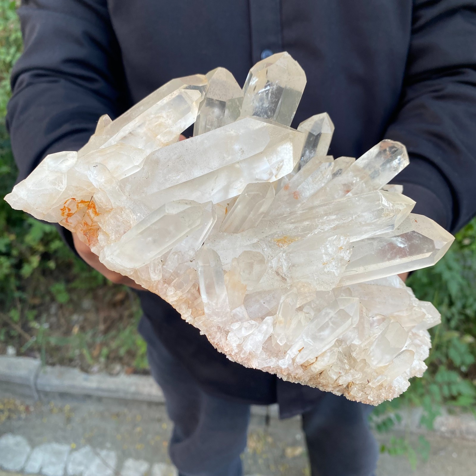 3.8LB Natural white crystal cluster point mineral specimen Chakras Healing