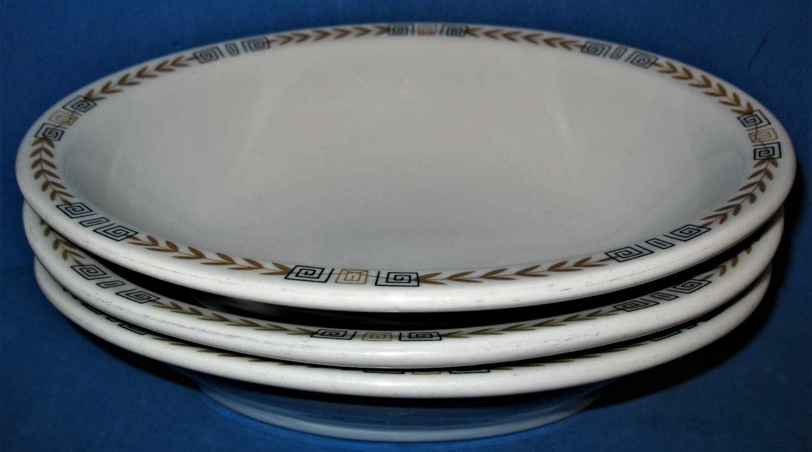 Vintage Shenango Oval Serving Bowl 1968-1976 Esquire Pattern Restaurantware 10\