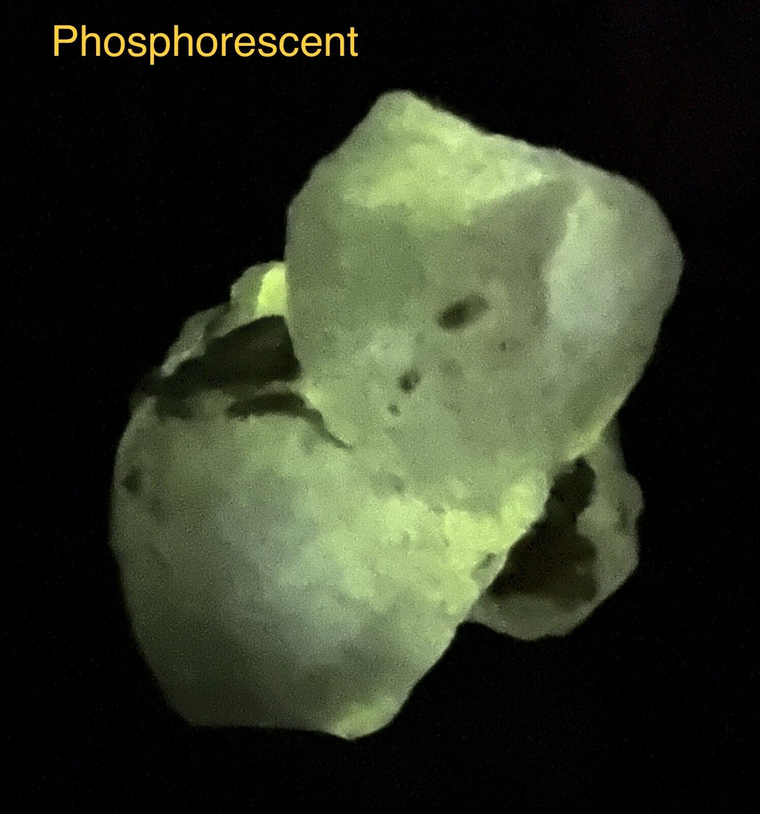 Fluorescent Yellow Phosphorescent Apatite Crystals Cluster @AFG. 430 Carat