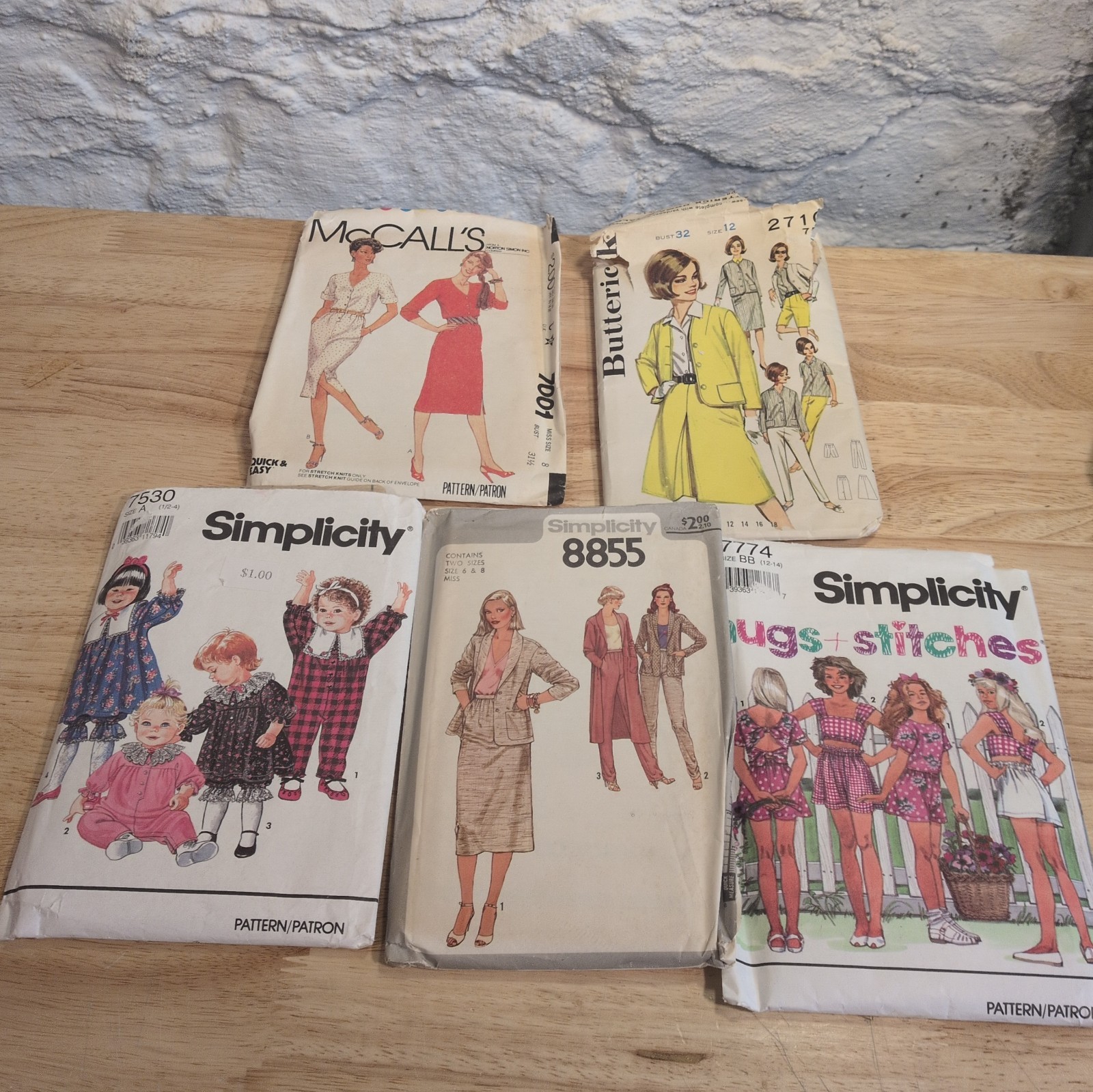 VTG Lot of Sewing Patterns 60\'s/70\'s Simplicity, Butterick, And McCalls