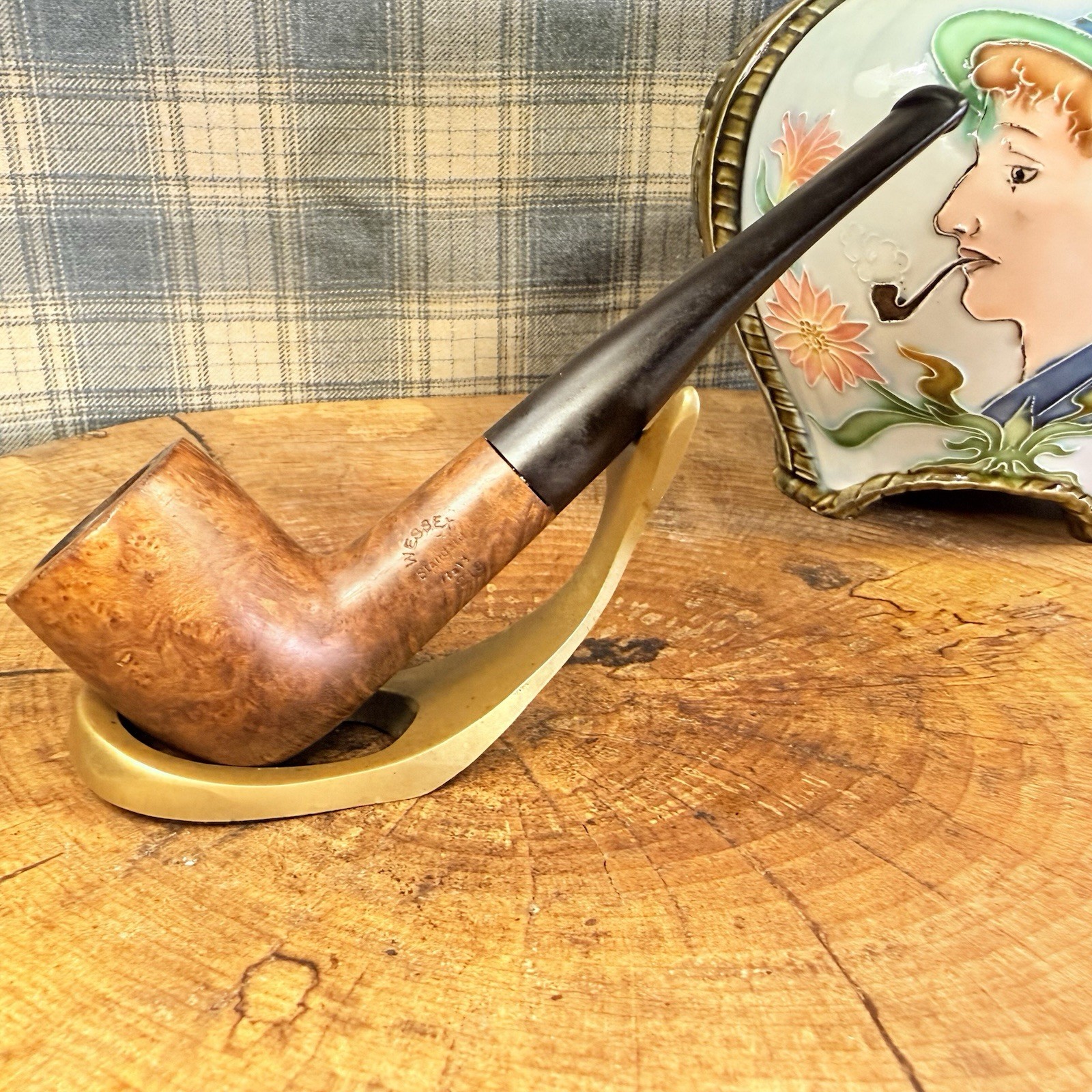 Wessex Lorenzetti Smooth Billiard Standard 218 Natural Briar Estate Tobacco Pipe