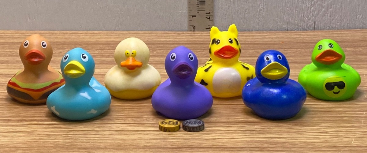 Collection of 7 Mini Rubber Ducks -GDJ-A-1387 Collection of 7 Mini Rubber Ducks -GDJ-A-1387