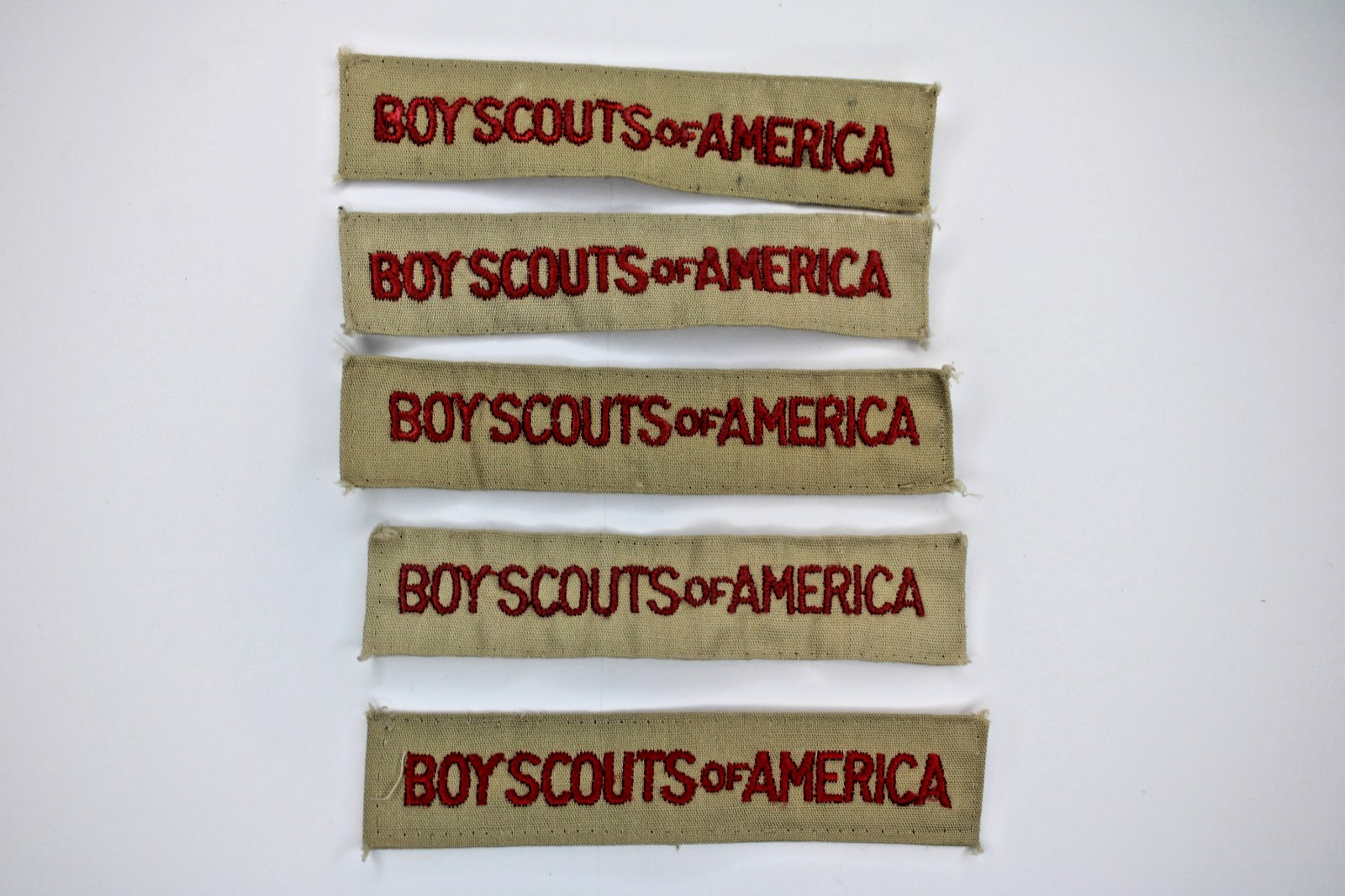 Uniform Program Strip Tan Lot Of 5 Boy Scouts of America BSA Patch