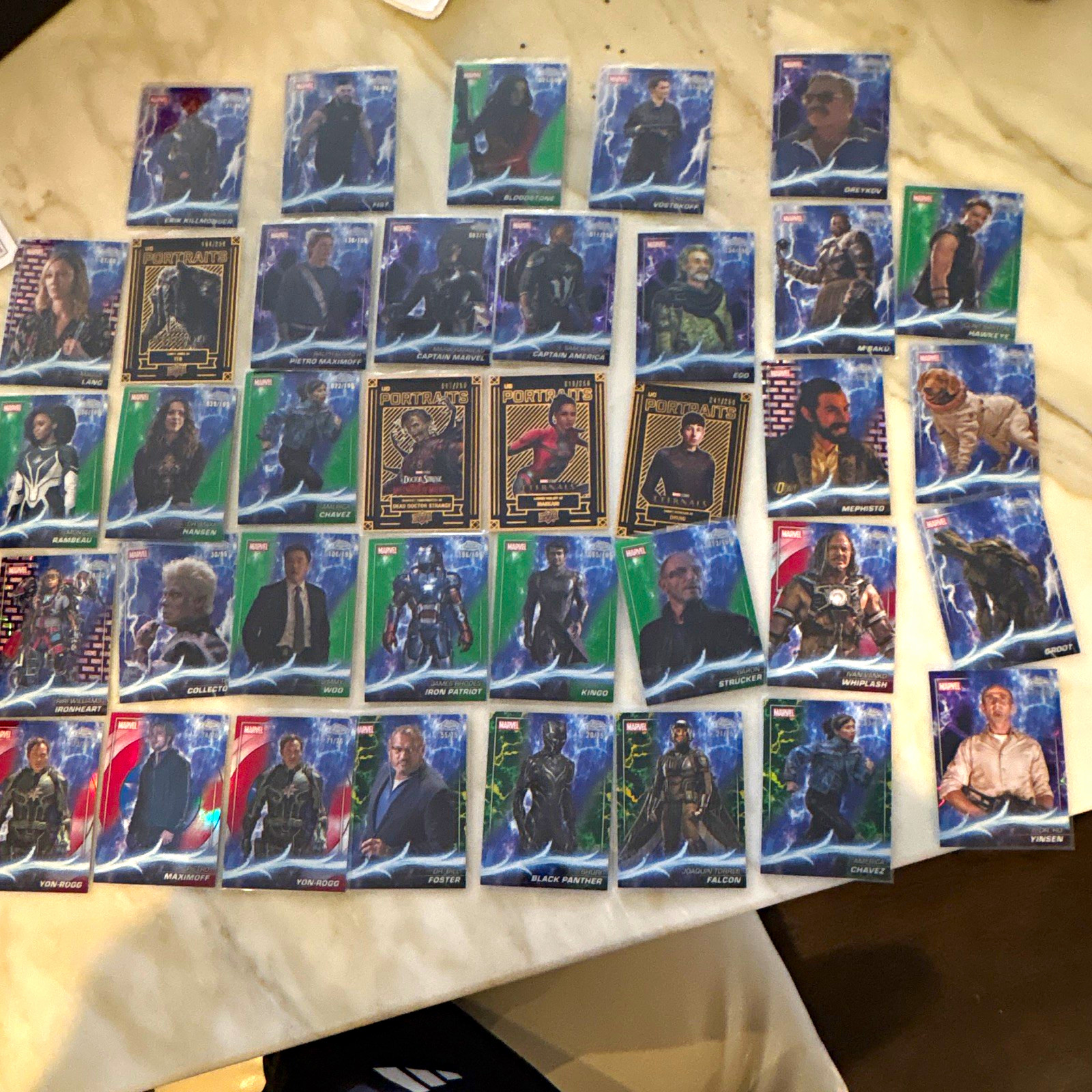 Upper Deck Marvel 2024 + 2025 37 Card Lot UD Topps Chrome Around 200$ in Value
