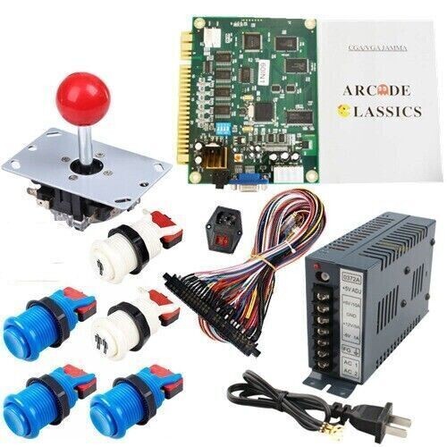 NEW Arcade Jamma Board DIY Arcade Kit 60 in 1 Arcadekast Complete Bundle 1Player