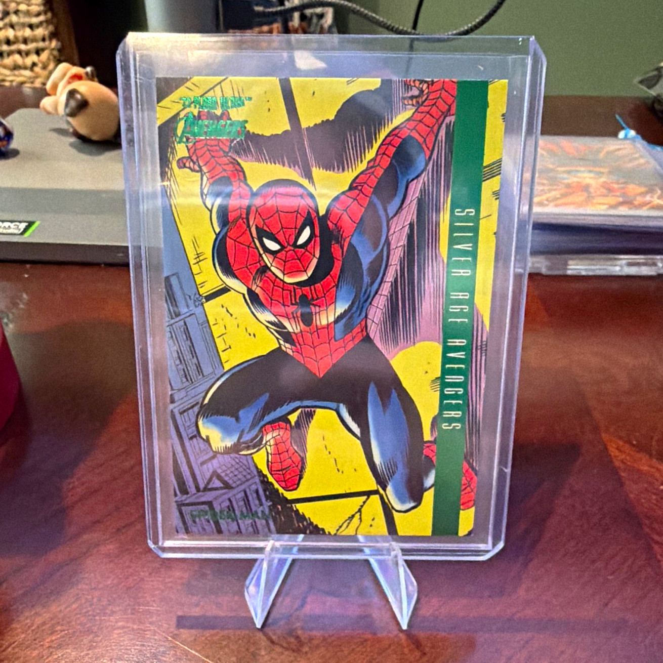 Fleer 2002 Marvel Masterpieces Ultra Spider-Man Green Set Card #112 Spider-Man